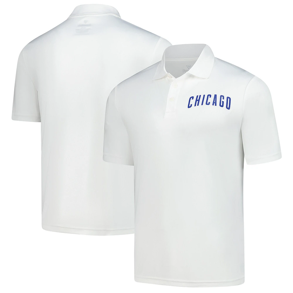 Polo Fanatics blanc pour homme des Chicago Cubs