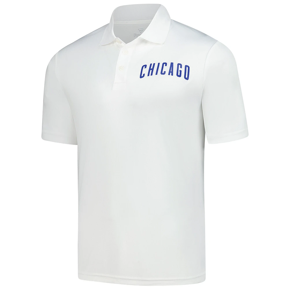 Polo Fanatics blanc pour homme des Chicago Cubs
