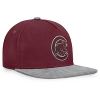 Casquette snapback Fanatics Wine pour hommes des Chicago Cubs