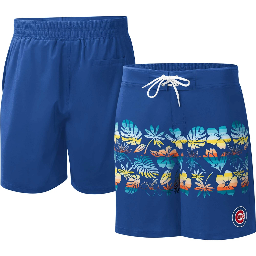 Men's G-III Sports by Carl Banks  Royal Chicago Cubs Breeze Volley Swim Shorts