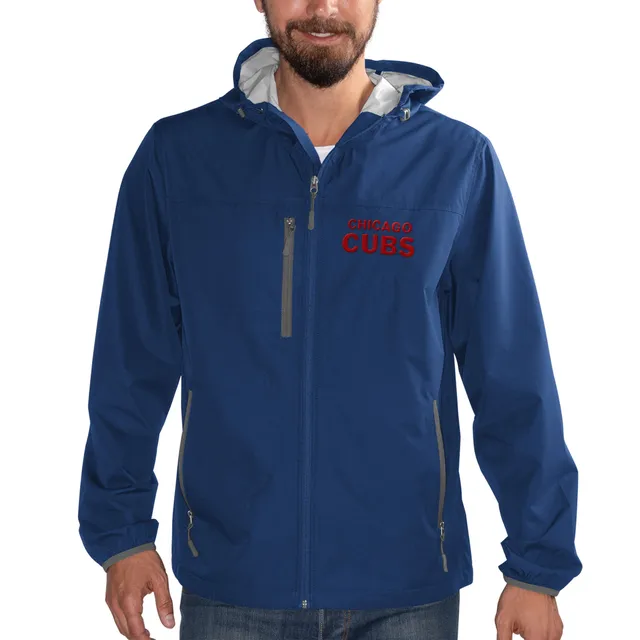 G-III Sports by Carl Banks Chicago Cubs Royal/Red Fair Catch Half-Zip Hoodie