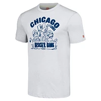 Men's Homage Ash Chicago Cubs Hyper Local Tri-Blend T-Shirt