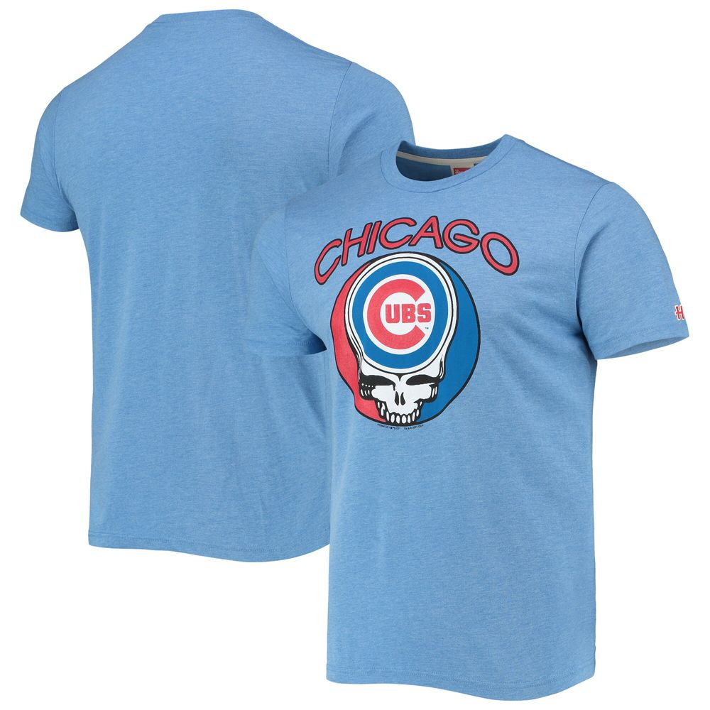 Chicago Cubs T-Shirt from Homage. | Grey | Vintage Apparel from Homage.