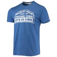 Men's Homage Royal Chicago Cubs Hyper Local Tri-Blend T-Shirt