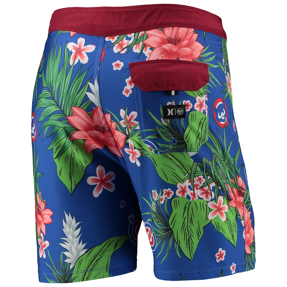 Men's Hurley x '47 Royal Chicago Cubs Phantom Tailgate Swim Shorts