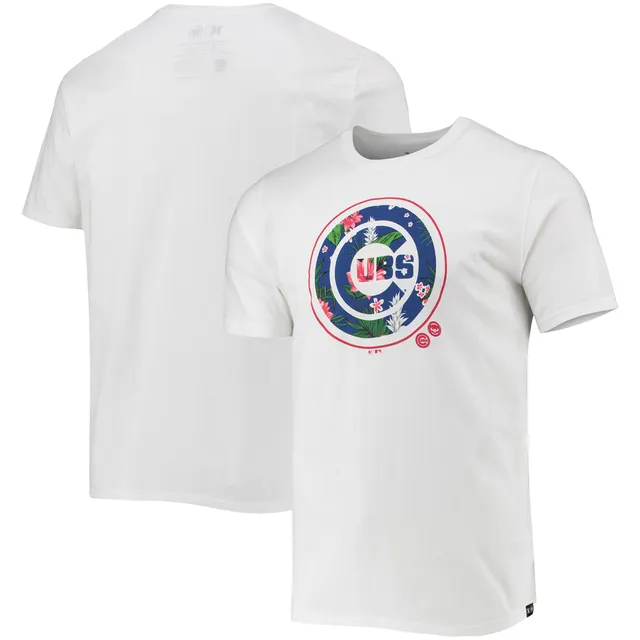 Nike Men's Black Chicago Cubs Team Camo Logo T-Shirt