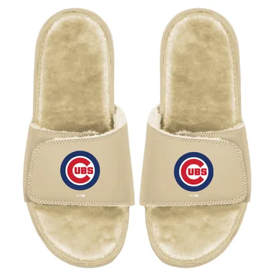 Chicago Cubs ISlide Dune Faux Fur Slide Sandals - Tan