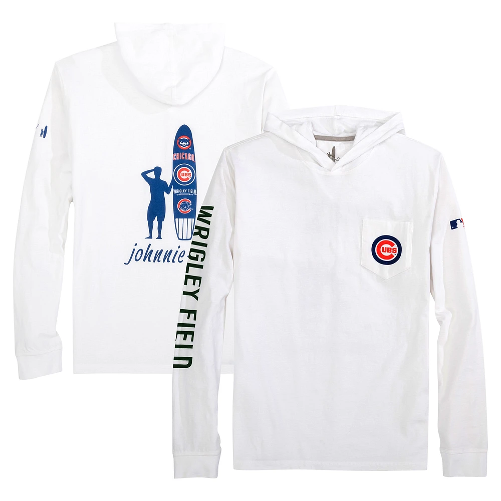 T-shirt à capuche manches longues Eddie des Chicago Cubs de Johnnie-O pour hommes