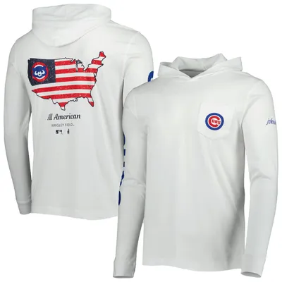 Men's Chicago Cubs Nike White Americana Flag T-Shirt