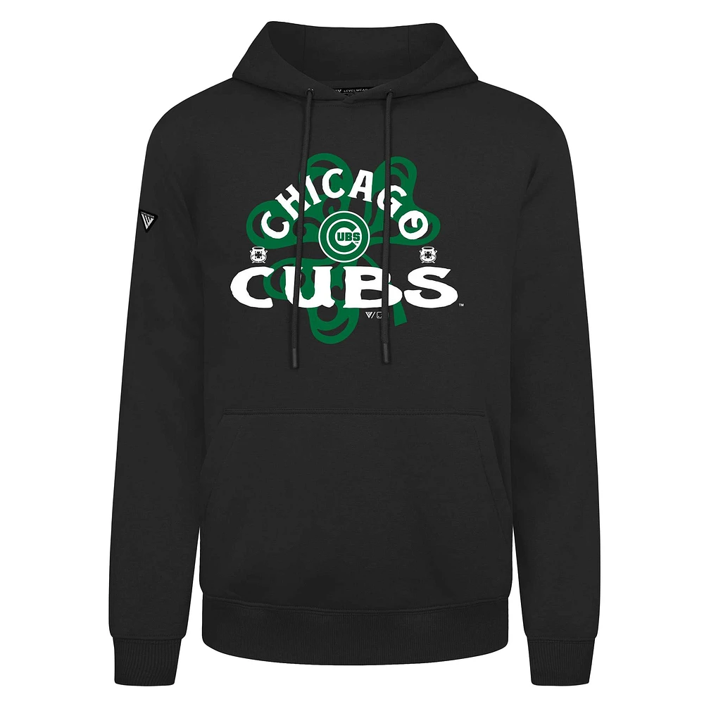 Men's Levelwear Chicago Cubs St. Patrick's Day Podium Shamrock Pullover Hoodie