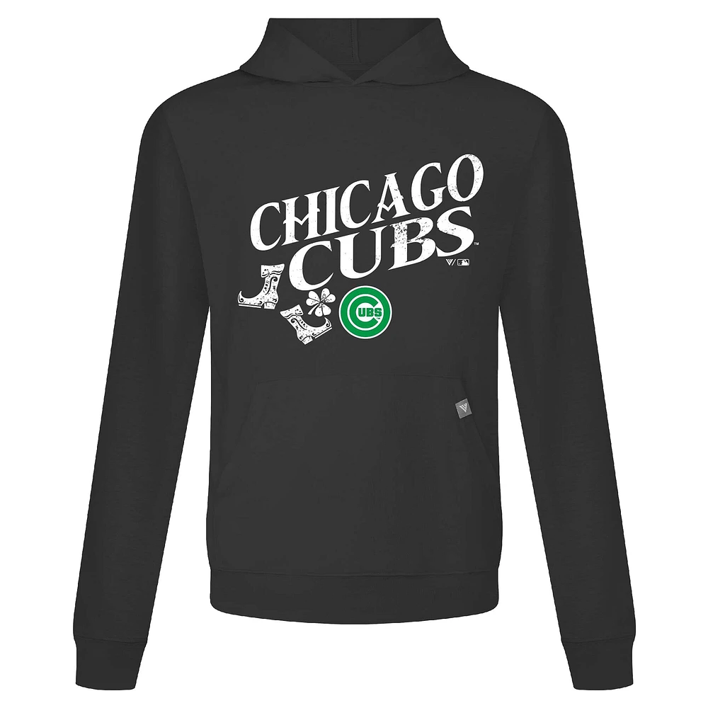 Sweat à capuche noir pour homme avec bottes relais de la Saint-Patrick Chicago Cubs Levelwear