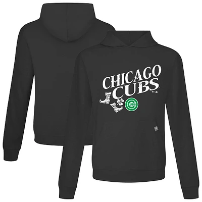Sweat à capuche noir pour homme avec bottes relais de la Saint-Patrick Chicago Cubs Levelwear