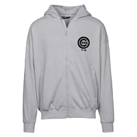 Men's Levelwear  Gray Chicago Cubs Oversized Uphill Digital Camo Full-Zip Hoodie