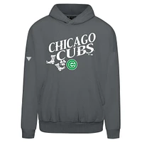 Men's Levelwear  Gray Chicago Cubs St. Patrick's Day Pullover Hoodie