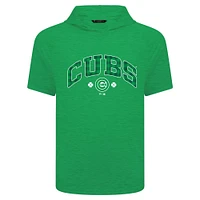 Men's Levelwear Green Chicago Cubs St. Patrick's Day Phase Plaid Short Sleeve T-Shirt Hoodie