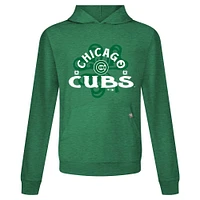 Men's Levelwear Green Chicago Cubs St. Patrick's Day Relay Shamrock Pullover Hoodie