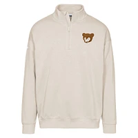 Men's Levelwear  Khaki Chicago Cubs Cooperstown Collection Murray Quarter-Zip Sweatshirt