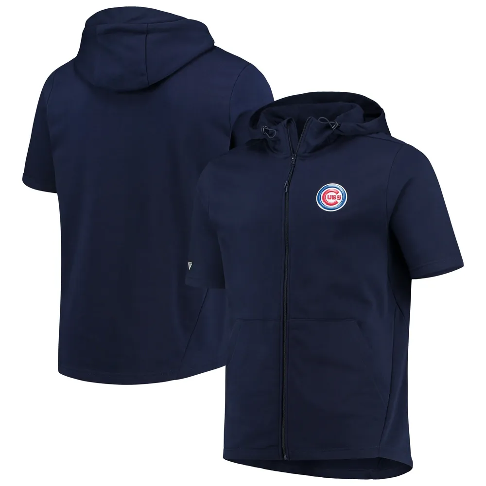 Chicago Cubs Short Sleeve Fleece Hooded Sweatshirt