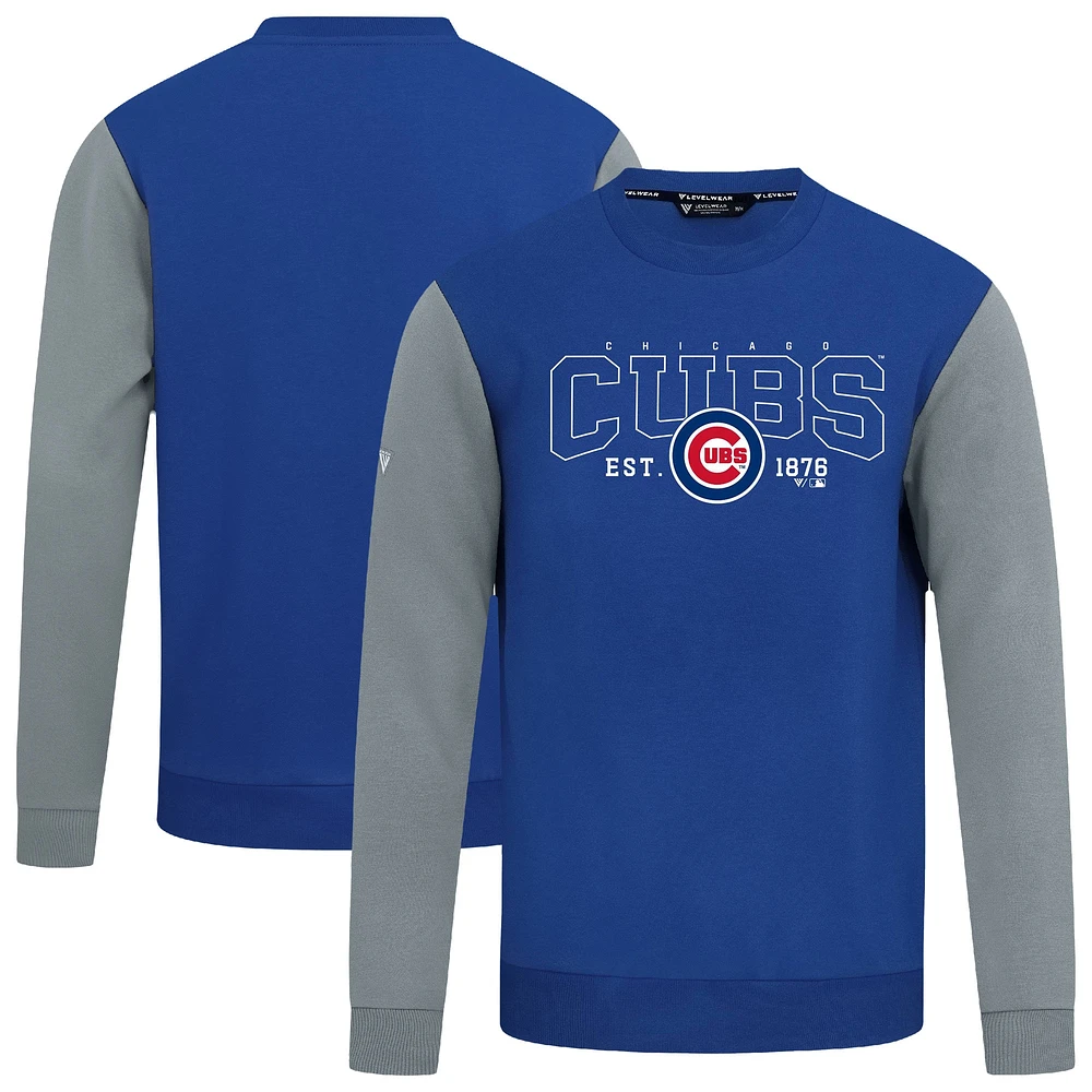 Men's Levelwear Royal Chicago Cubs Accolade Ultimate Textbook Pullover Sweatshirt