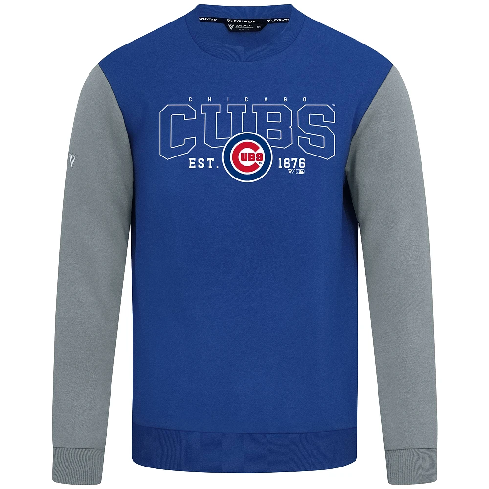 Men's Levelwear Royal Chicago Cubs Accolade Ultimate Textbook Pullover Sweatshirt