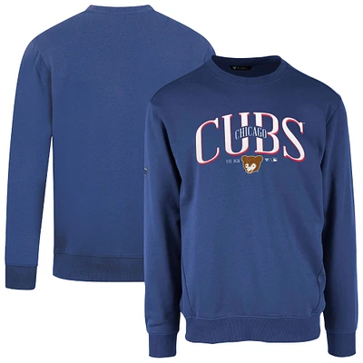 Men's Levelwear Royal Chicago Cubs Cooperstown Collection Zane Vintage Pullover Sweatshirt