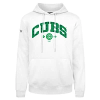 Sweat à capuche carreaux Podium de la Saint-Patrick des Chicago Cubs pour homme Levelwear blanc
