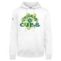 Sweat à capuche blanc pour homme Chicago Cubs St. Patrick's Day Podium Shamrock