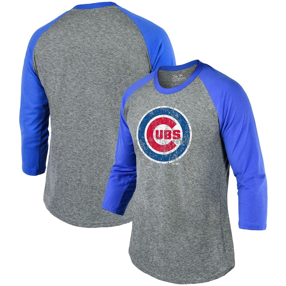 Chicago Cubs Youth 3/4 Sleeve Raglan Baseball T-Shirt