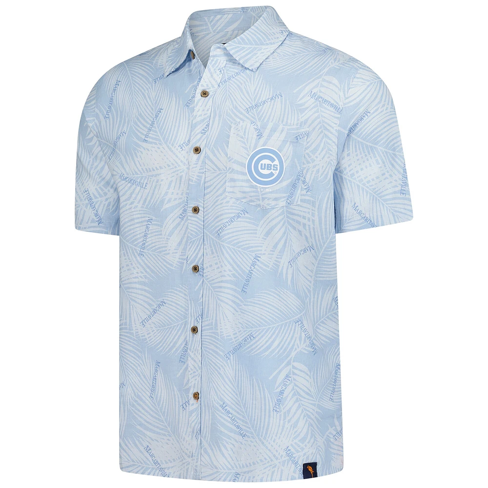 Chemise boutonnée en lin bleu Margaritaville pour homme