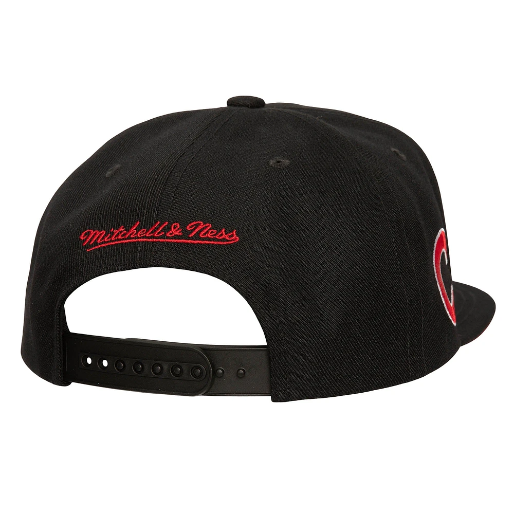 Casquette Snapback Shattered noire des Chicago Cubs Mitchell & Ness pour hommes