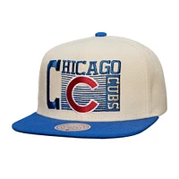 Men's Mitchell & Ness Cream Chicago Cubs Cooperstown Collection Speed Zone Snapback Hat