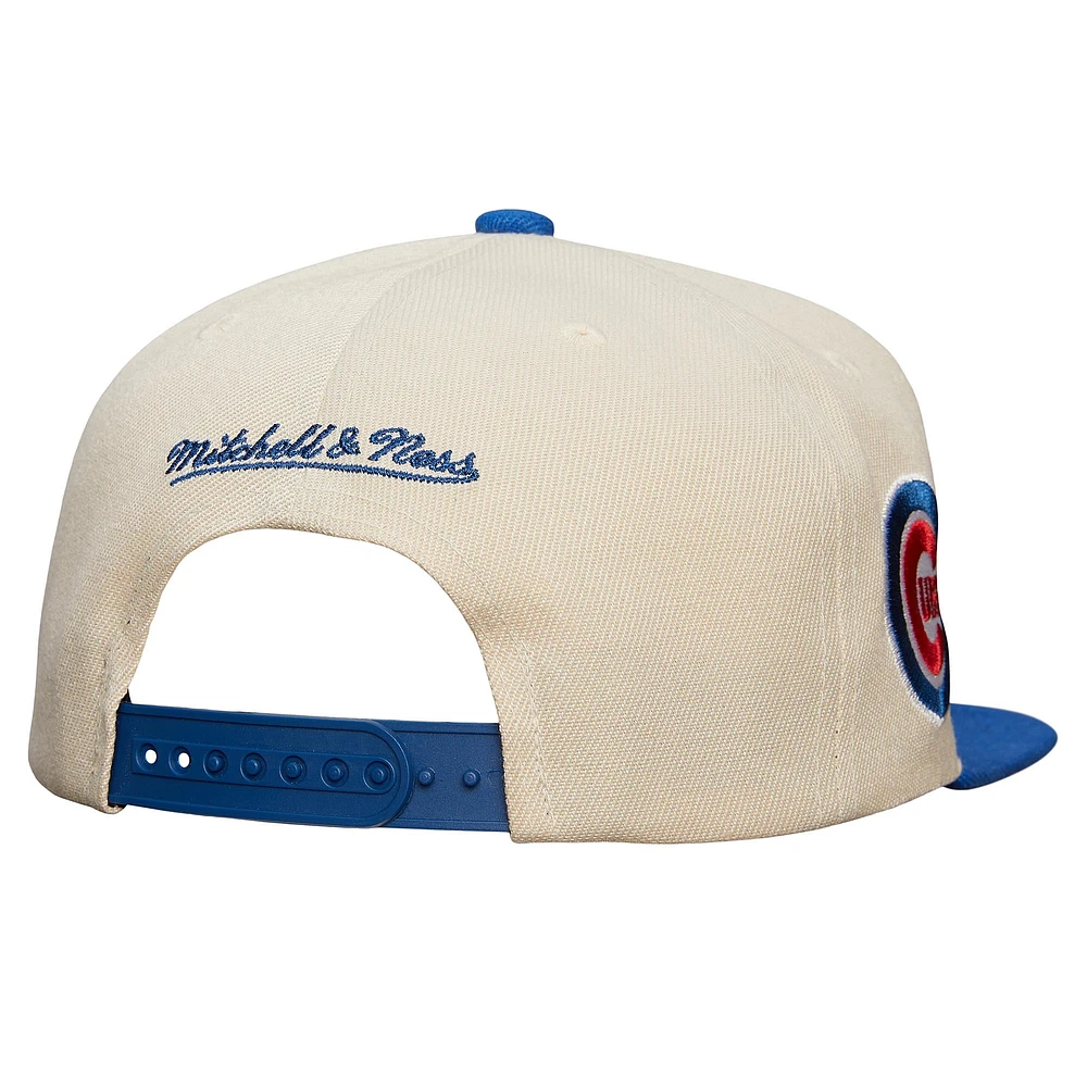 Casquette Snapback Speed ​​Zone crème pour hommes des Chicago Cubs de la collection Cooperstown de Mitchell & Ness