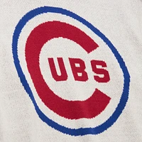 Men's Mitchell & Ness Cream Chicago Cubs Retro Pullover Sweater
