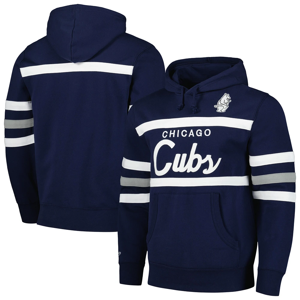 Sweat à capuche bleu marine Mitchell & Ness pour hommes, entraîneur-chef des Cubs de Chicago