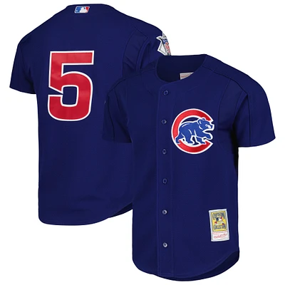 Maillot d'entraînement au bâton Mitchell & Ness Nomar Garciaparra Royal Chicago Cubs Cooperstown Collection 2005 pour hommes