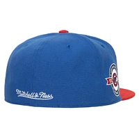 Casquette ajustée Chicago Cubs Bases Loaded Mitchell & Ness pour homme Royal/Rouge