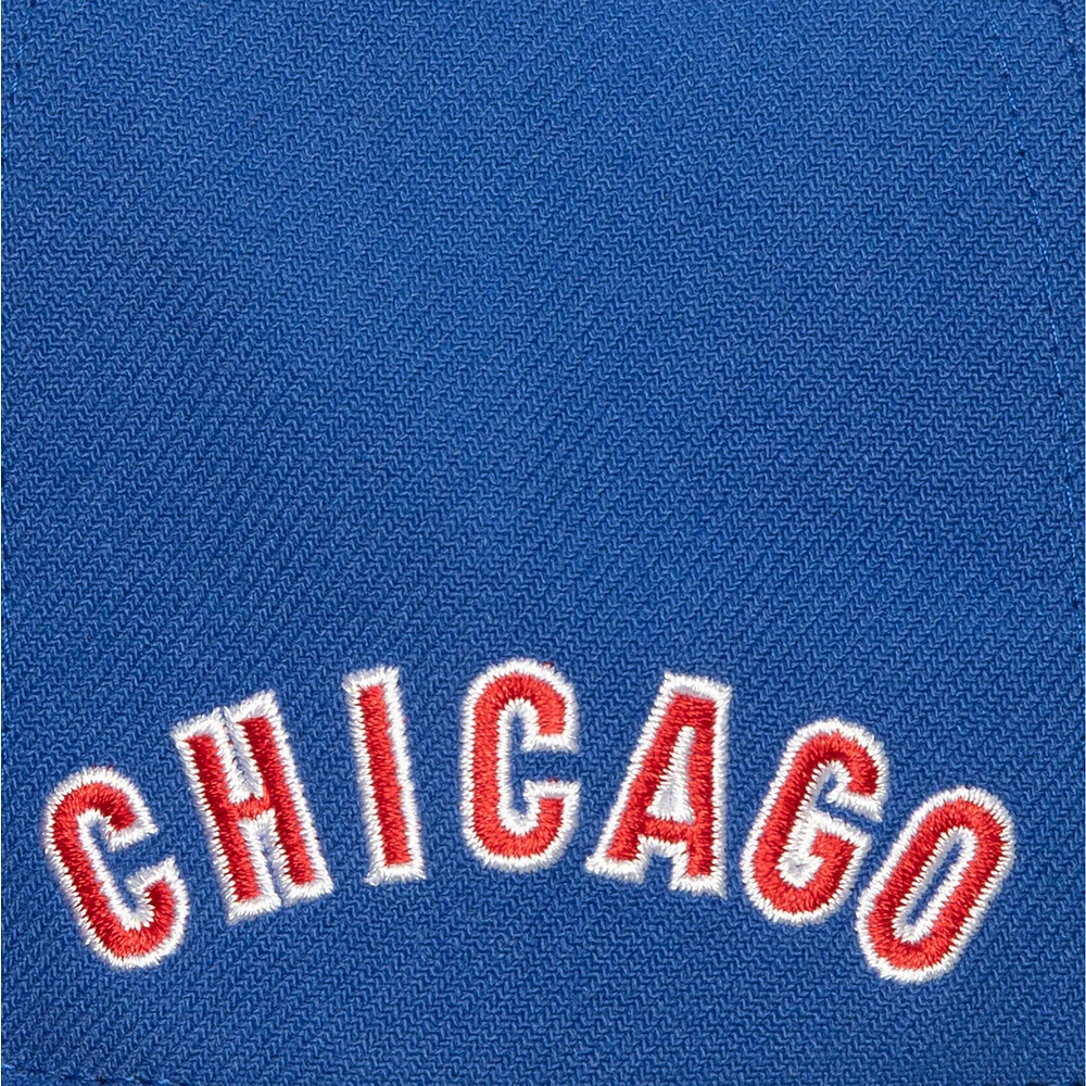 Casquette ajustée Chicago Cubs Bases Loaded Mitchell & Ness pour homme Royal/Rouge