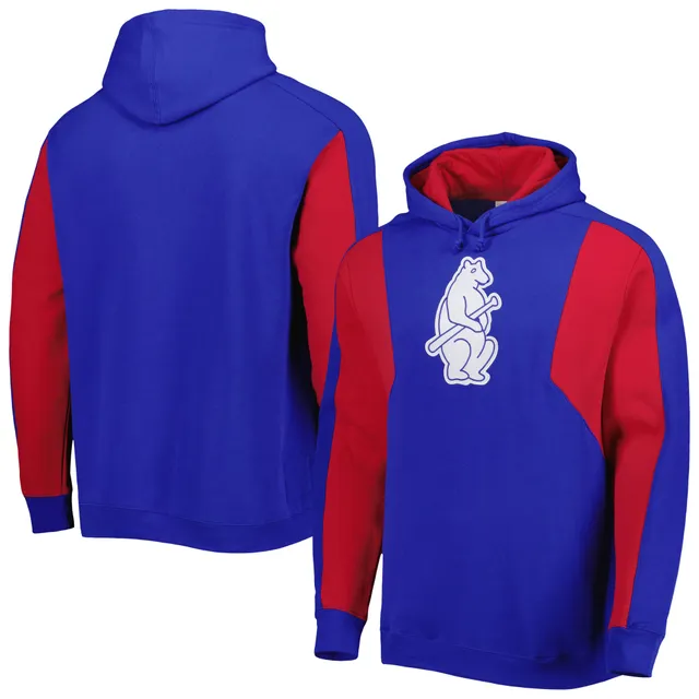 Chicago Cubs Mitchell & Ness Youth Head Coach Pullover Hoodie - Red/Royal