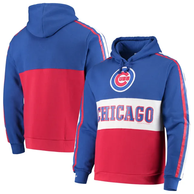 Men's Mitchell & Ness Red/Royal Chicago Cubs Fleece Full-Zip Hoodie Size: Large