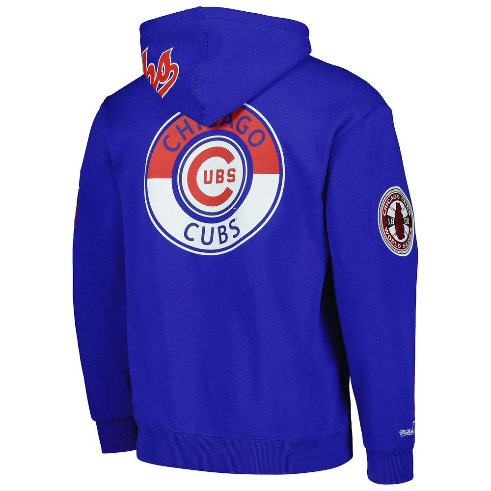 Men's Mitchell & Ness Royal Chicago Cubs City Collection Pullover Hoodie