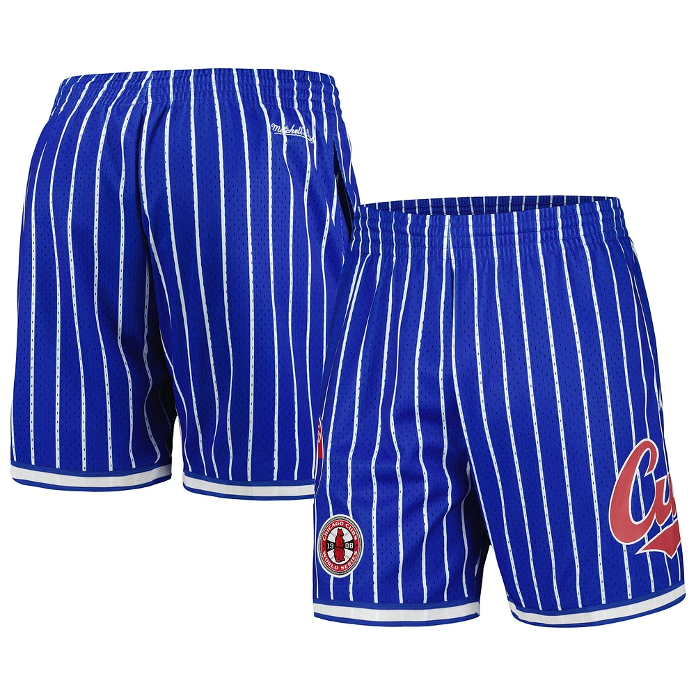 Men's Mitchell & Ness Royal Chicago Cubs Cooperstown Collection 1908 World Series City Mesh Shorts