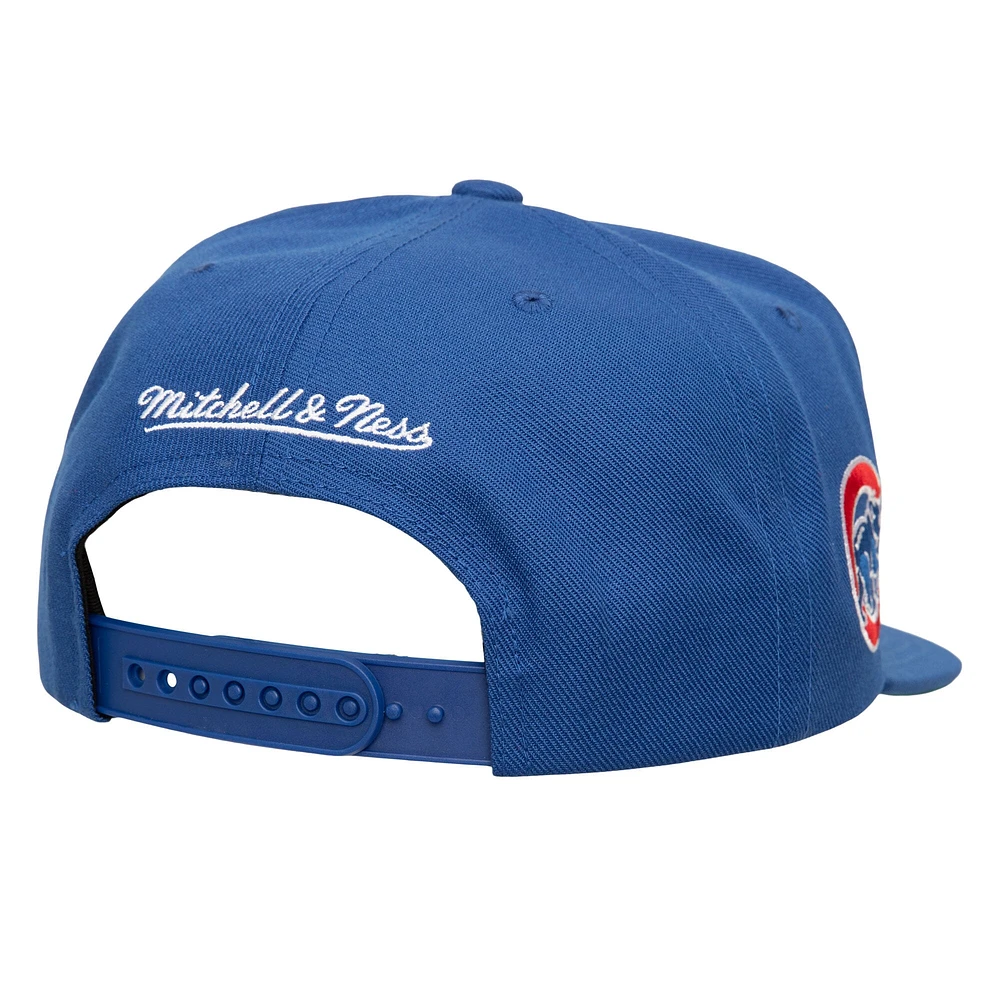 Men's Mitchell & Ness Royal Chicago Cubs Double Up Snapback Hat