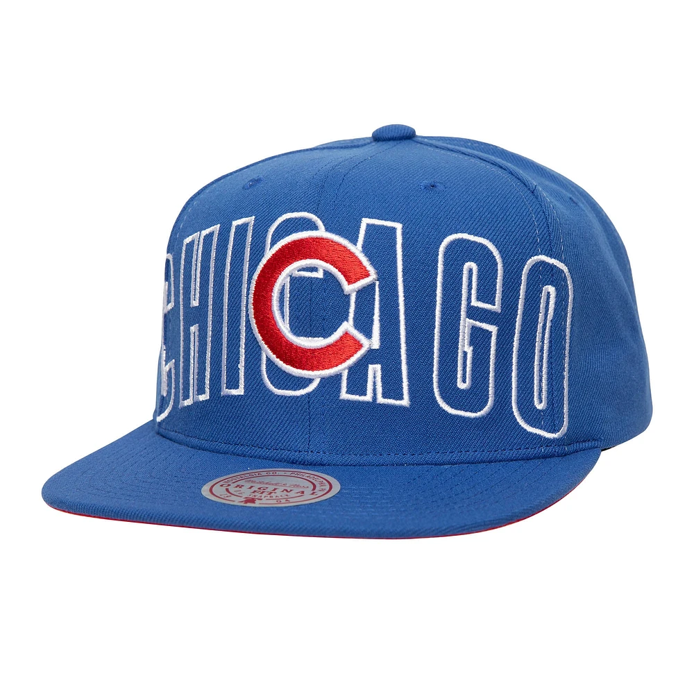 Men's Mitchell & Ness Royal Chicago Cubs Full Frontal Snapback Hat