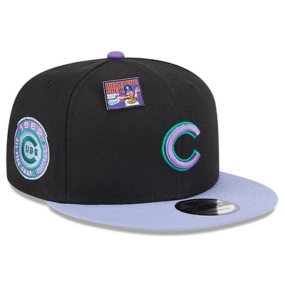 Men's New Era Black/Purple Chicago Cubs Grape Big League Chew Flavor Pack 9FIFTY Snapback Hat