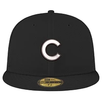 Men's New Era Black Chicago Cubs 59FIFTY Trucker Fitted Hat