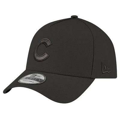 Casquette réglable noire A-Frame 9FORTY des Chicago Cubs New Era pour hommes