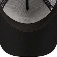 Casquette réglable noire A-Frame 9FORTY Trucker des Chicago Cubs New Era pour hommes