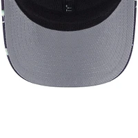Men's New Era Black Chicago Cubs Adventure Drinks Pattern 9SEVENTY Stretch-Snap Hat