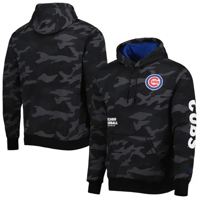Chicago Cubs New Era Camo Pullover Hoodie - Black
