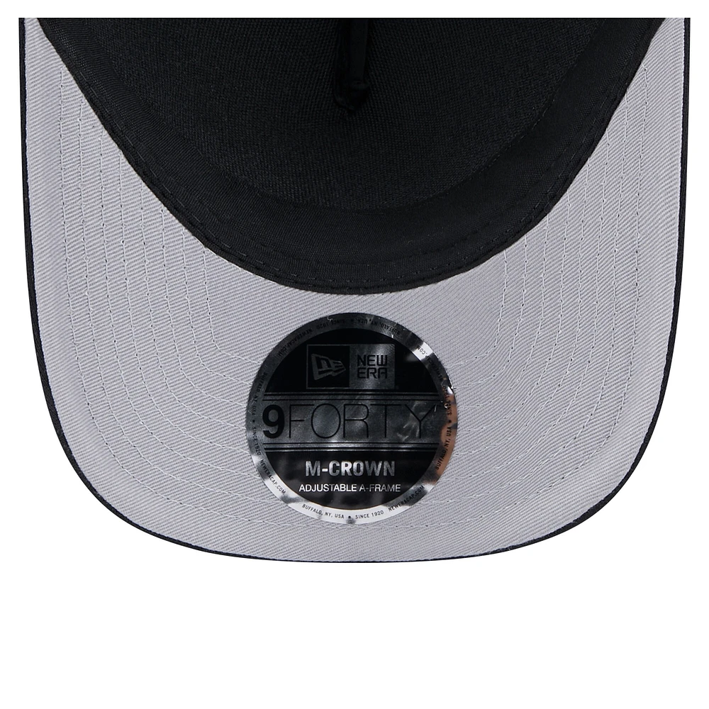 Casquette ajustable 9FORTY A-Frame M-Crown Trucker pour homme New Era noire Chicago Cubs